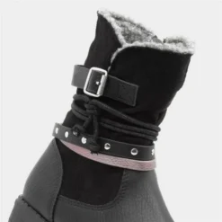 Sprox Kids Black Tasselled Ankle Boot -UK Shoe Sales Store 289082 2 L05.20230627000356