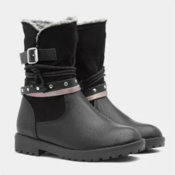 Sprox Kids Black Tasselled Ankle Boot -UK Shoe Sales Store 289082 2 L06.20230627000356