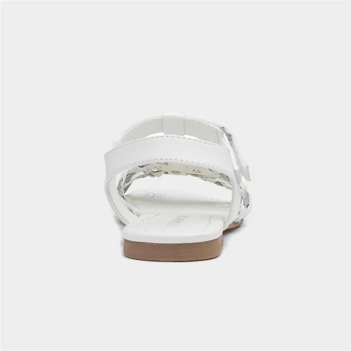 Walkright Kids White And Silver Butterfly Sandals 5 Walkright Kids White And Silver Butterfly Sandals - Image 3