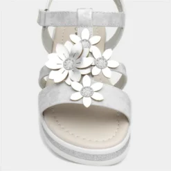 Walkright Girls Silver And Metallic Sandals -UK Shoe Sales Store 292085 2 L05.20230808000247