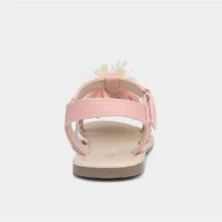 Walkright Girls Pink Chiffon Flower Sandals -UK Shoe Sales Store 292087 2 L04.20230412000219