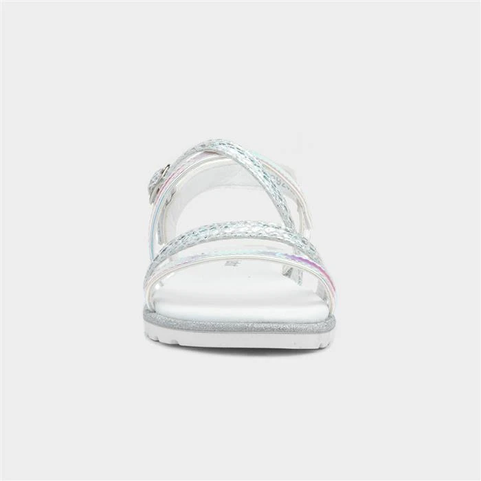 Walkright Girls Silver Iridescent Strappy Sandal 3 Walkright Girls Silver Iridescent Strappy Sandal