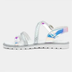 Walkright Girls Silver Iridescent Strappy Sandal 8 Walkright Girls Silver Iridescent Strappy Sandal -UK Shoe Sales Store 292092 2 L03.20230209000343