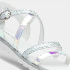 Walkright Girls Silver Iridescent Strappy Sandal 10 Walkright Girls Silver Iridescent Strappy Sandal -UK Shoe Sales Store 292092 2 L05.20230209000343