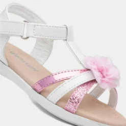 Walkright Girls White And Pink Shimmer Sandal 10 Walkright Girls White And Pink Shimmer Sandal -UK Shoe Sales Store 292093 2 L05.20230412000601