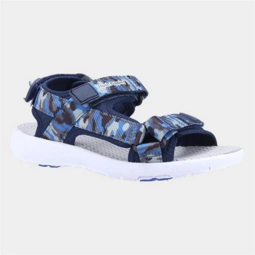 Hush Puppies Miles Kids Blue Camo Print Sandal -UK Shoe Sales Store 297003 3 L02.20230111000653