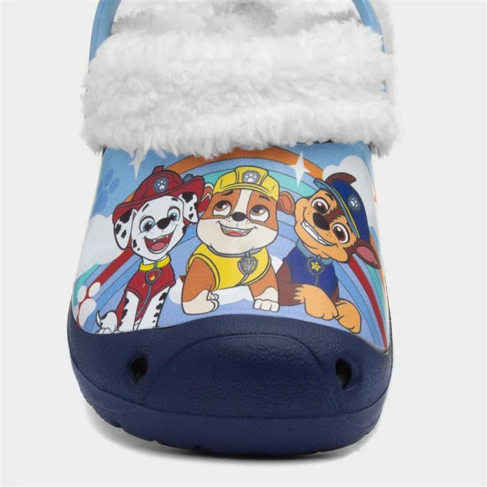 Paw Patrol Kids Blue Fur Lined Clog 6 Paw Patrol Kids Blue Fur Lined Clog - Image 4