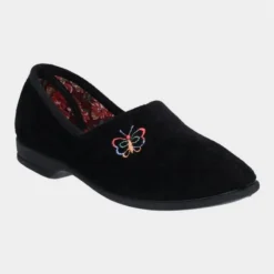 Mirak Womens Bouquet Slipper In Black