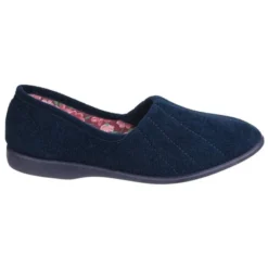 GBS Audrey Womens Navy Blue Slipper -UK Shoe Sales Store 692029 3 L04.20230802000200