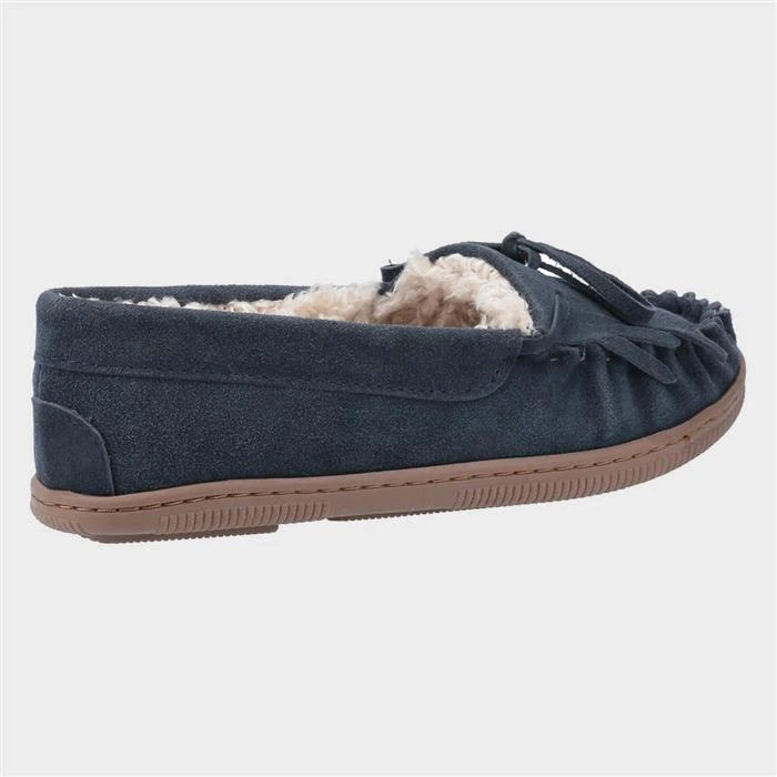 Hush Puppies Addy Womens Navy Suede Slipper 4 Hush Puppies Addy Womens Navy Suede Slipper - Image 2