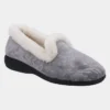 Fleet & Foster Adelaide Womens Grey Velour Slipper