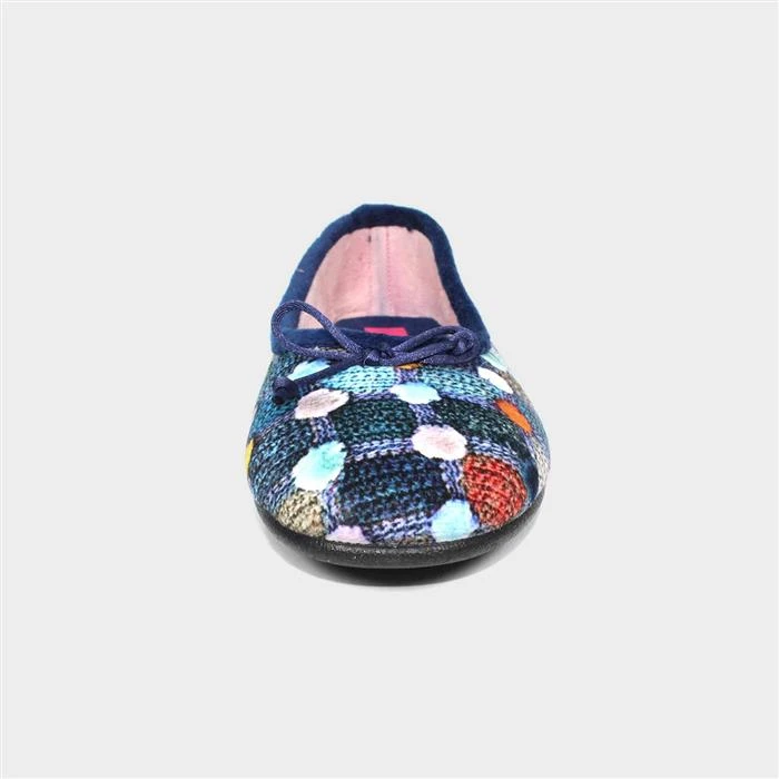 Lunar Magic Womens Blue Spotty Pump Slipper 3 Lunar Magic Womens Blue Spotty Pump Slipper