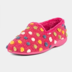 Lunar Helix Womens Pink Spot Slippers -UK Shoe Sales Store 692108 3 L03.20221126000136