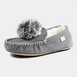 Lazy Dogz Bessie Grey Suede Slipper 6 Lazy Dogz Bessie Grey Suede Slipper -UK Shoe Sales Store 692131 3 L03.20221110000834