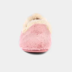 Lunar Shake Womens Pink Faux Fur Slippers