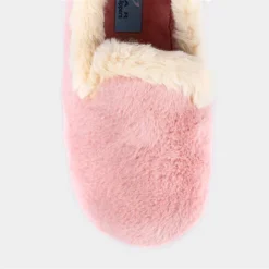 Lunar Shake Womens Pink Faux Fur Slippers -UK Shoe Sales Store 692147 3 L04.20221223000523