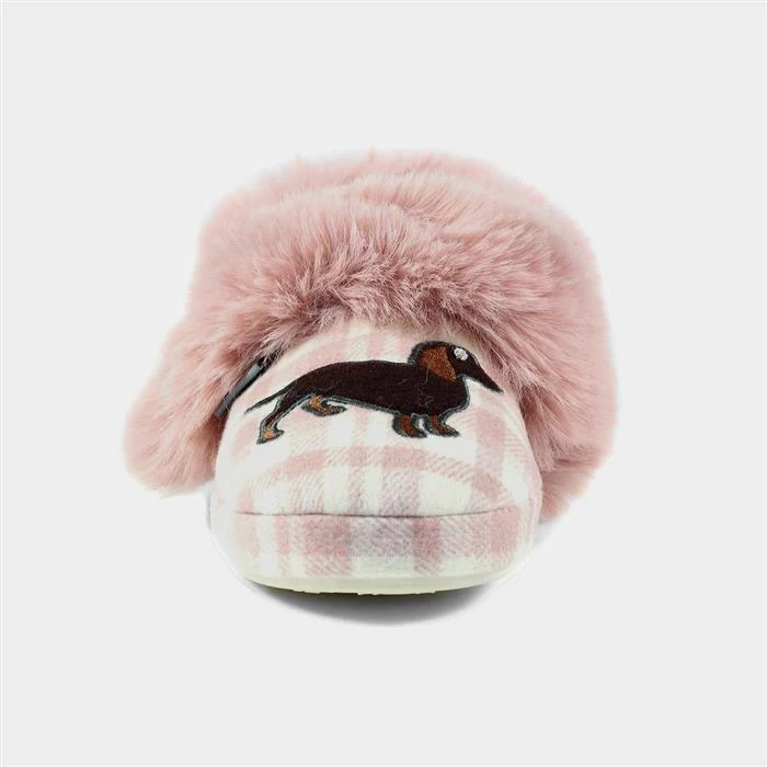 Lazy Dogz Callie Womens Pink Tartan Mule Slipper 3 Lazy Dogz Callie Womens Pink Tartan Mule Slipper