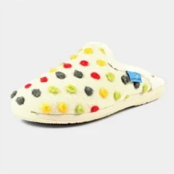 Lunar Montreal Womens White Mule Slipper 6 Lunar Montreal Womens White Mule Slipper -UK Shoe Sales Store 693072 3 L03.20220822000314