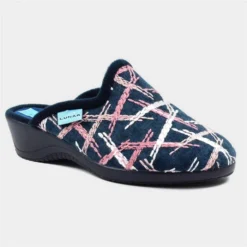 Lunar Erin Womens Navy Mule Slipper 6 Lunar Erin Womens Navy Mule Slipper -UK Shoe Sales Store 693073 3 L03.20230310000125