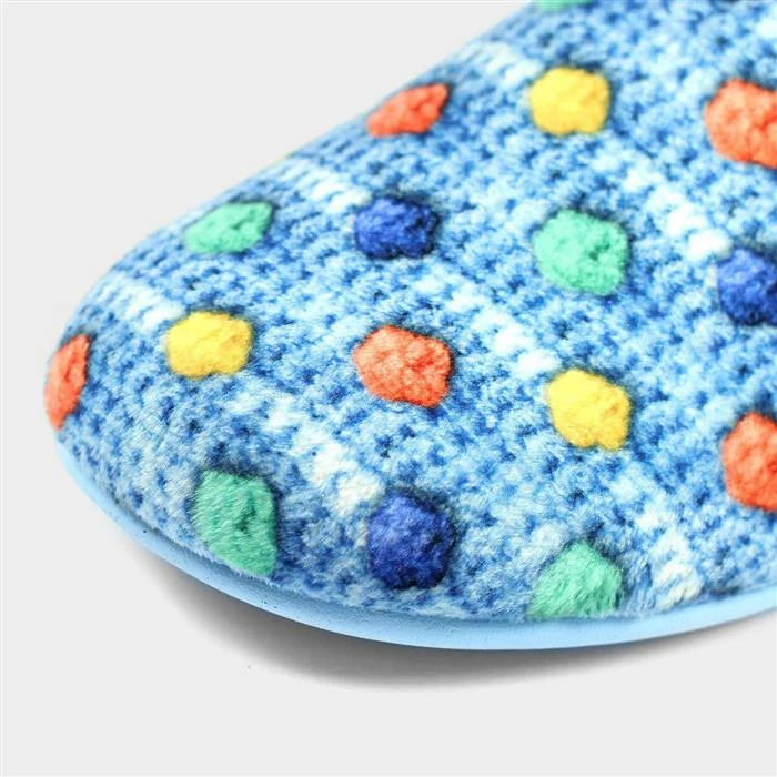 Lunar Winova Womens Pale Blue Mule Slipper 5 Lunar Winova Womens Pale Blue Mule Slipper - Image 3