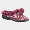 Fleet & Foster Buzzard Womens Red Mule Slipper -UK Shoe Sales Store 693097 3 L02.20230119000401