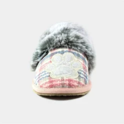 Lazy Dogz Poppy Womens Pink Faux Fur Mule