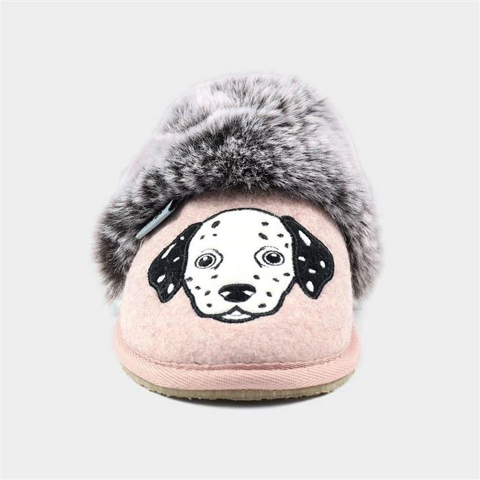 Lazy Dogz Dalmatian Womens Pink Faux Fur Mule 3 Lazy Dogz Dalmatian Womens Pink Faux Fur Mule