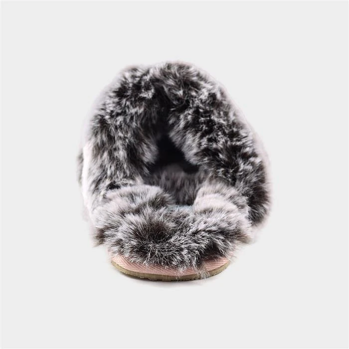 Lazy Dogz Dalmatian Womens Pink Faux Fur Mule 4 Lazy Dogz Dalmatian Womens Pink Faux Fur Mule - Image 2