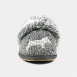 Lazy Dogz Scottie III Womens Grey Faux Fur Mule