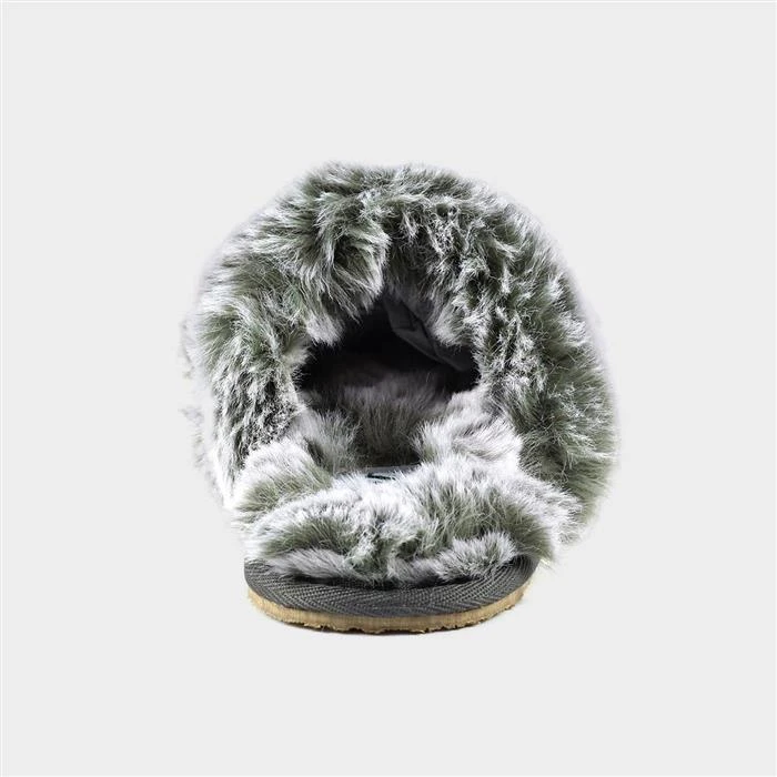 Lazy Dogz Scottie III Womens Grey Faux Fur Mule 3 Lazy Dogz Scottie III Womens Grey Faux Fur Mule - Image 2