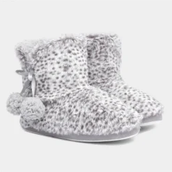 The Slipper Company Grey Leopard Womens Bootie 11 The Slipper Company Grey Leopard Womens Bootie -UK Shoe Sales Store 694025 2 L06.20230127000138