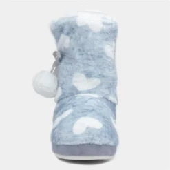 The Slipper Company Womens Blue Hearts Bootie