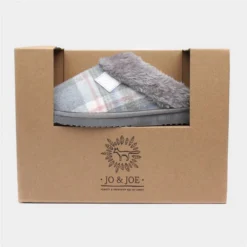 Jo & Joe Shetland Womens Slate Grey Mule Slipper -UK Shoe Sales Store 695003 2 L05.20221214000557