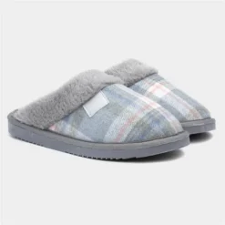 Jo & Joe Shetland Womens Slate Grey Mule Slipper -UK Shoe Sales Store 695003 2 L06.20221214000557