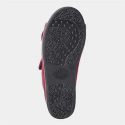 GBS Brompton Womens Red Easy Fasten Slipper -UK Shoe Sales Store 698004 3 L04.20230119000841