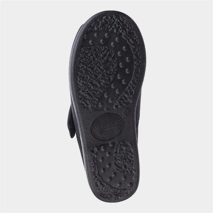 GBS Frenchay Adults Black Classic Slippers 5 GBS Frenchay Adults Black Classic Slippers - Image 3
