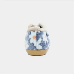 Lunar Daisy Womens Blue Floral Full Slipper -UK Shoe Sales Store 699001 2 L04.20230412000639
