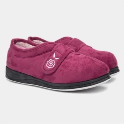 Padders Camilla Womens Raspberry Full Slipper -UK Shoe Sales Store 699024 2 L06.20221104000611