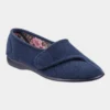 GBS Audrey Womens Blue Easy Fasten Slipper -UK Shoe Sales Store 699079 3 L02.20230802000058