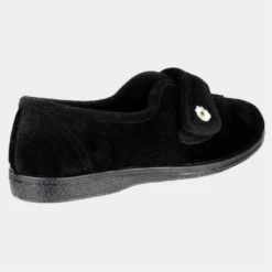 Mirak Andrea Womens Black Easy Fasten Slipper