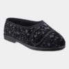 GBS Nola Womens Black Extra Wide Fit Slipper -UK Shoe Sales Store 699088 3 L02.20230802000202