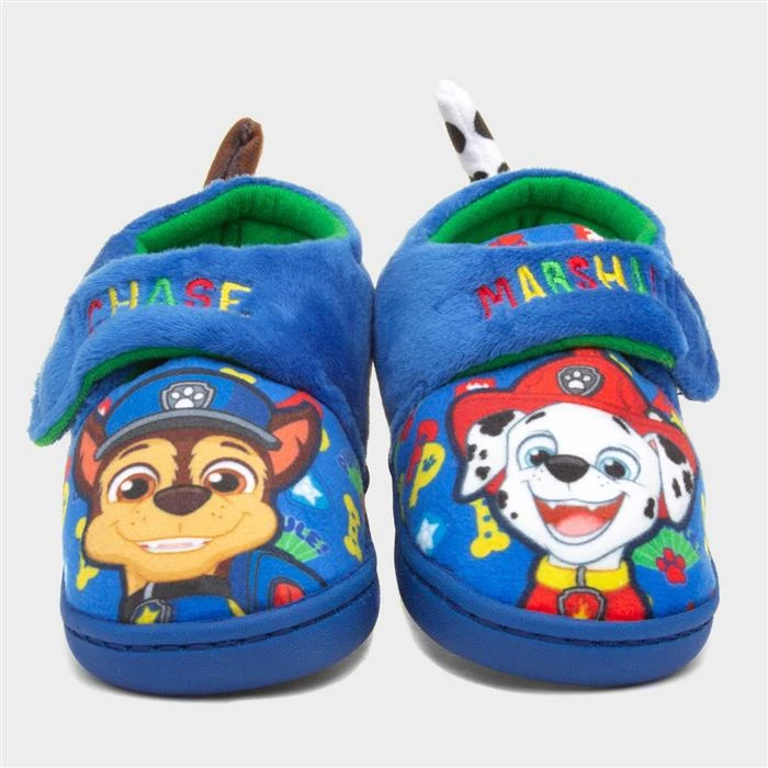 Paw Patrol Kids Blue Easy Fasten Slipper 6 Paw Patrol Kids Blue Easy Fasten Slipper - Image 4