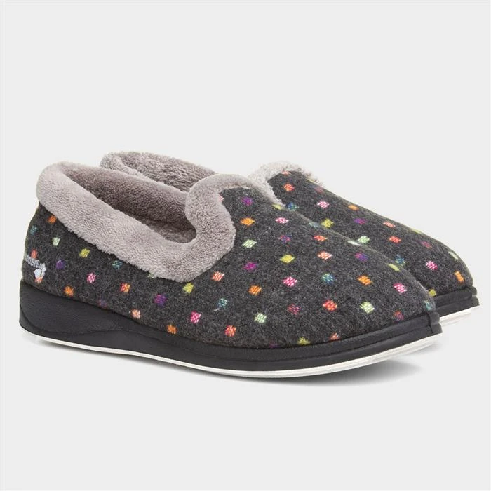 Padders Repose Womens Grey Full Slipper 7 Padders Repose Womens Grey Full Slipper - Image 5