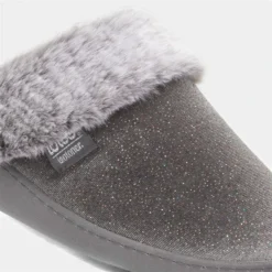 Totes Womens Grey Sparkle Mule Slipper 10 Totes Womens Grey Sparkle Mule Slipper -UK Shoe Sales Store 699374 2 L05.20230308000300
