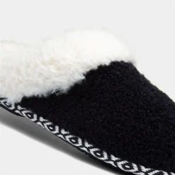 Totes Swept Back Womens Navy Bobble Mule Slipper -UK Shoe Sales Store 699376 2 L05.20230308000302