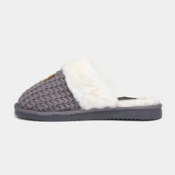 Jo & Joe Foxy Womens Grey Knitted Mule Slipper -UK Shoe Sales Store 699385 2 L03.20221005000246
