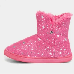 Jo & Joe Tinkerbell Girls Pink Star Bootie Slipper -UK Shoe Sales Store 699391 2 L03.20221208000111