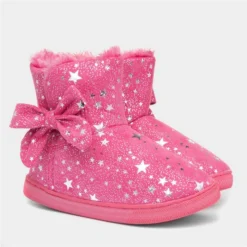 Jo & Joe Tinkerbell Girls Pink Star Bootie Slipper -UK Shoe Sales Store 699391 2 L06.20221208000111