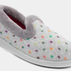 Padders Repose Womens Light Grey Full Slipper -UK Shoe Sales Store 699484 2 L05.20220930000647