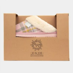 Jo & Joe Shetland Womens Pink Mule Slipper -UK Shoe Sales Store 699485 2 L05.20230801000113